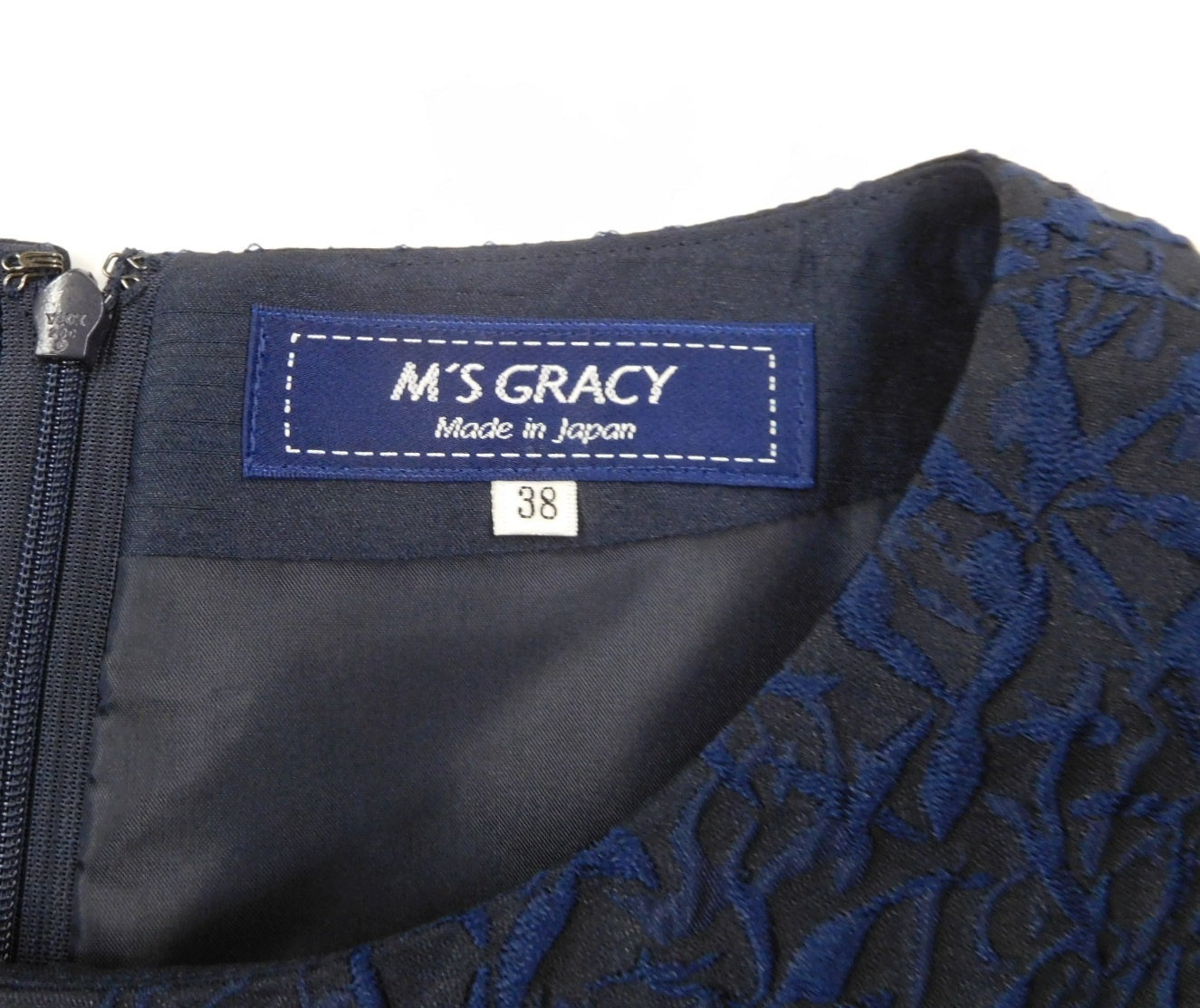 タグ付！M’S GRACY エムズグレイシー ワンピース PM-311109 ネイビー size:38囗T巛