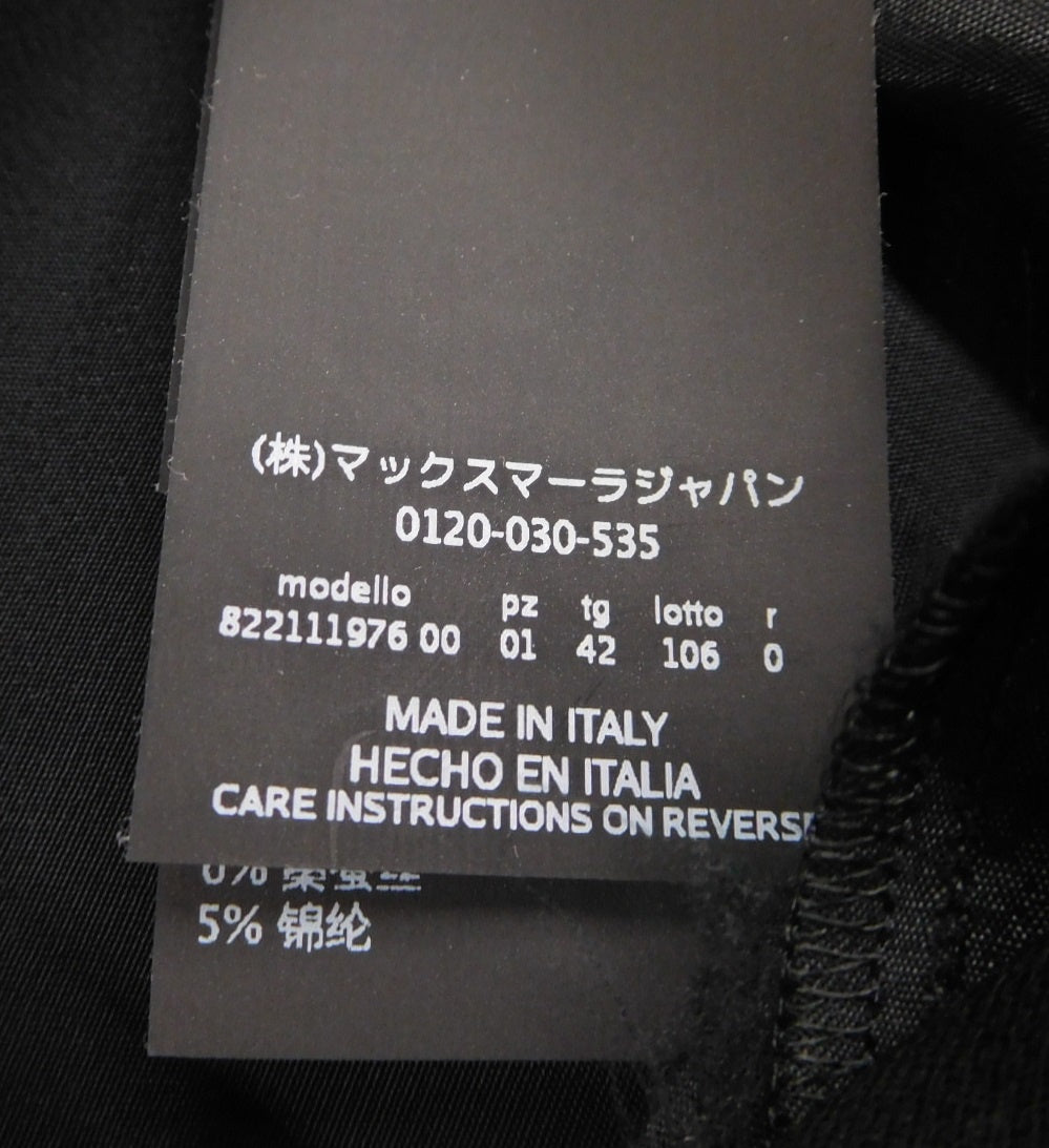 Max Mara マックスマーラ ピアノフォルテ ワンピース ブラック イタリア製 size:42囗T巛