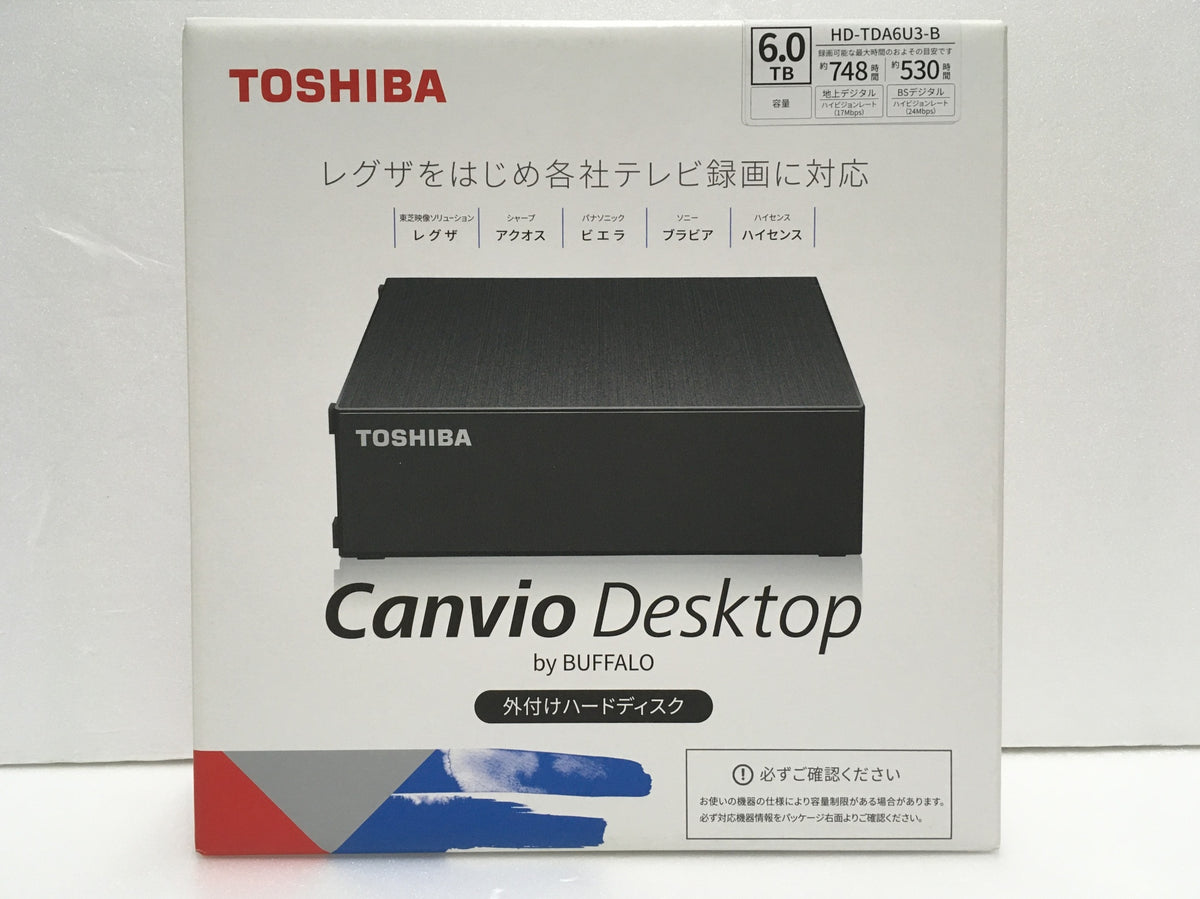 ※送料無料※ TOSHIBA 外付けハードディスク Canvio Desktop 6.0TB HD-TDA6U3-B 未開封 囗G