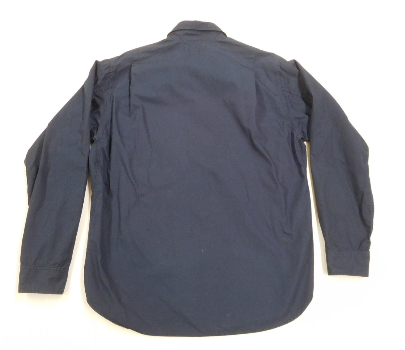 SASAFRAS ササフラス 長袖コットンシャツ ネイビー 日本製 size:M囗T巛