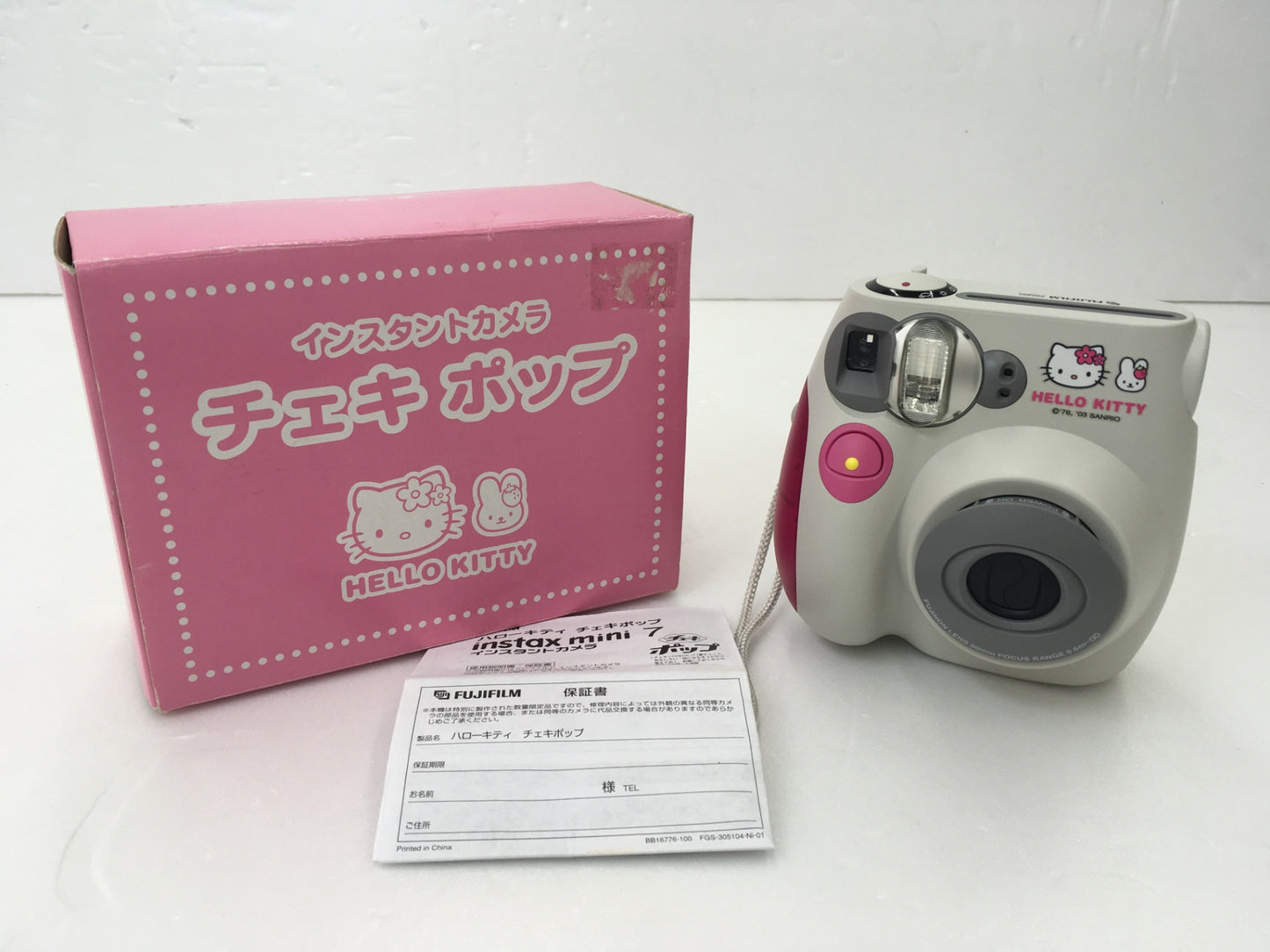 ※送料無料※ FUJIFILM ハローキティ チェキポップ instax mimi 7 インスタントカメラ ジャンク品 囗G