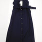 タグ付！SACRA サクラ ベルテッドワンピース 118504041 ネイビー size:38囗T巛