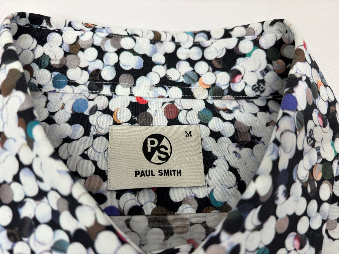 ポールスミス シャツ 長袖 コットン サイズM 総柄 日本製 Paul Smith