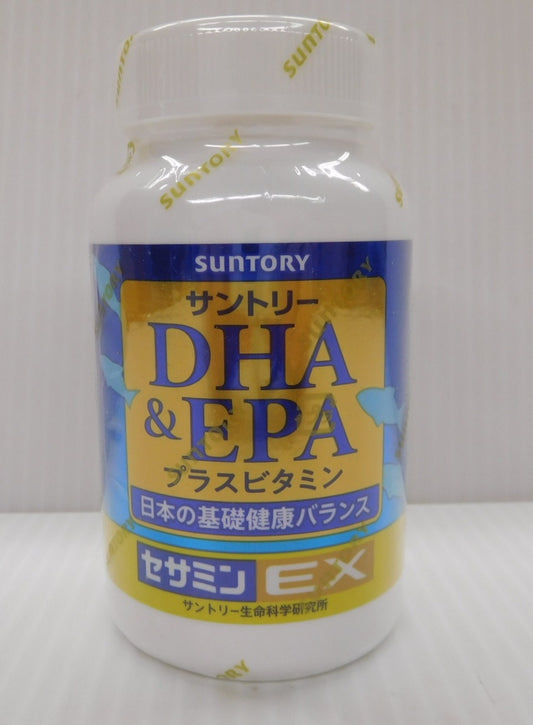 未開封！サントリー DHA&EPA プラスビタミン セサミンEX 栄養補助食品 240粒入り 期限：2027年8月囗T巛