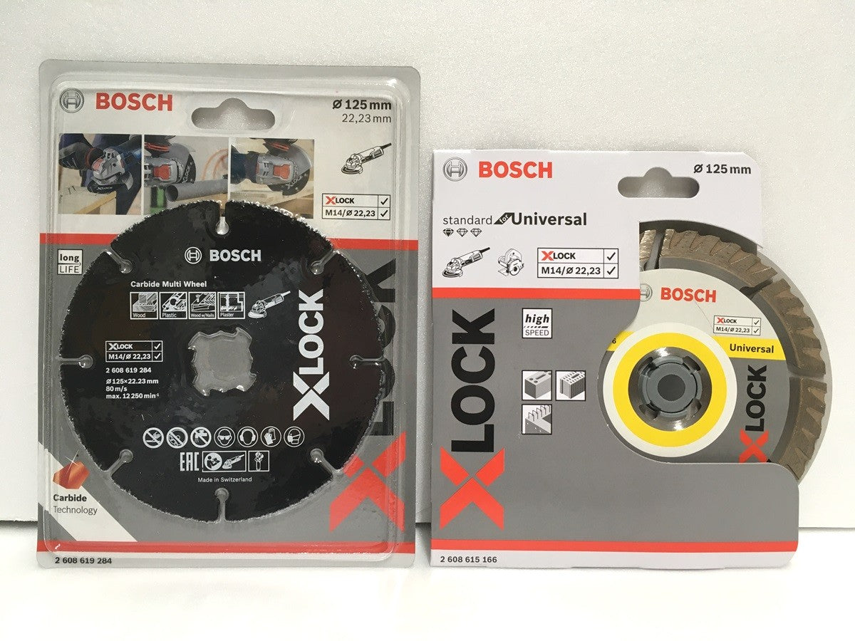 ※送料無料※ BOSCH X-LOCK コードレスディスクグラインダー GWX18V-15SC5J 先端工具付き特別セット 未使用相当 囗G