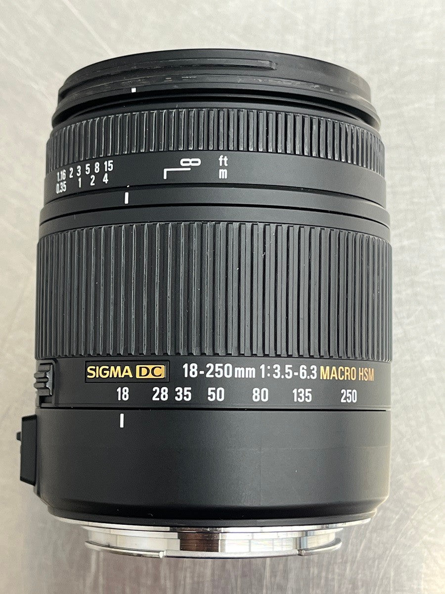 送料無料 ジャンク SIGMA ZOOM 18-250mm 1:3.5-6.3 DC MACRO OS HSM カメラレンズ 囗K巛