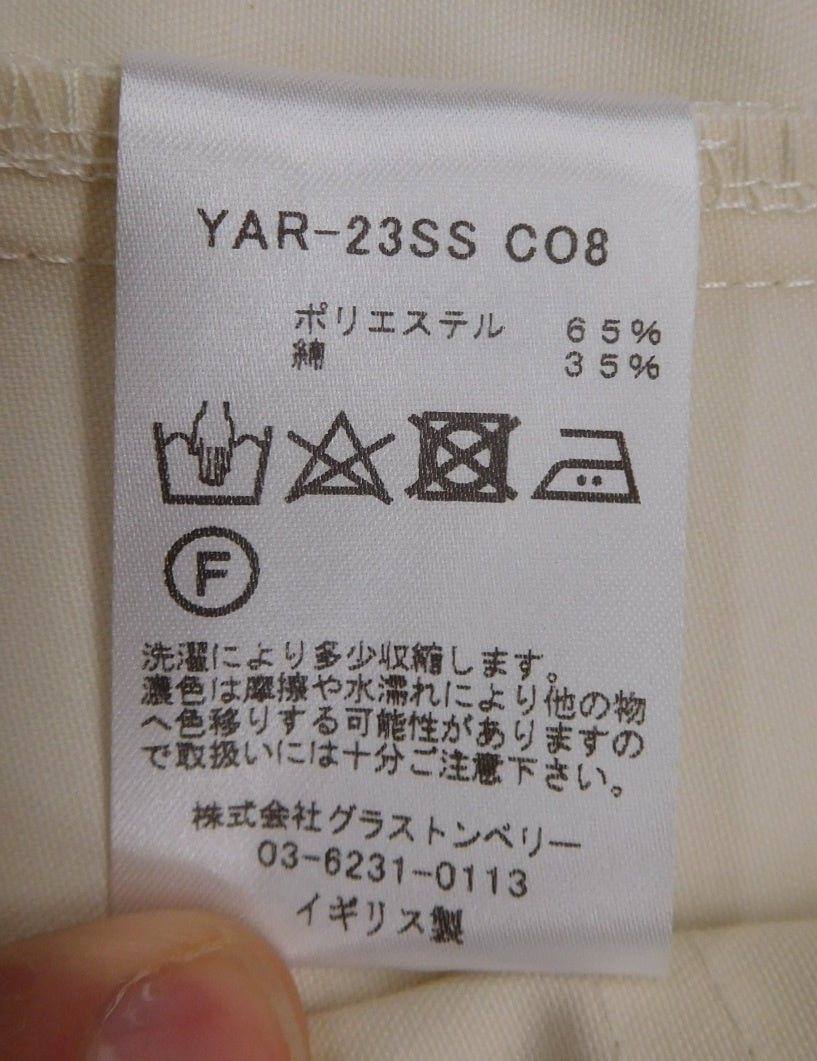 タグ付！YARMO コットンキャンバスラボコート YAR-23SS CO8 イングランド製囗T巛