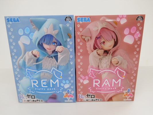 送料無料 Luminasta Re：ゼロから始める異世界生活 もふもふパック レム・ラムフィギュアセット 囗T巛