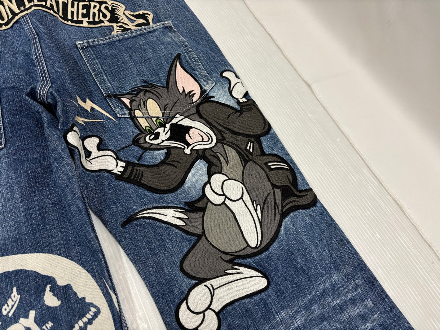 Vanson バンソン トムとジェリー デニムパンツ ジーンズ 刺繍 サイズ36