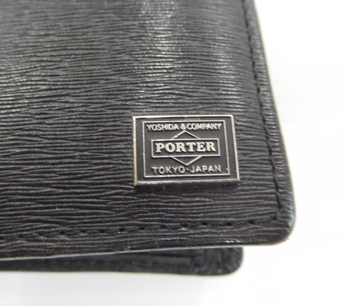 PORTER ポーター 二つ折り財布 カレント ブラック 中古囗T巛