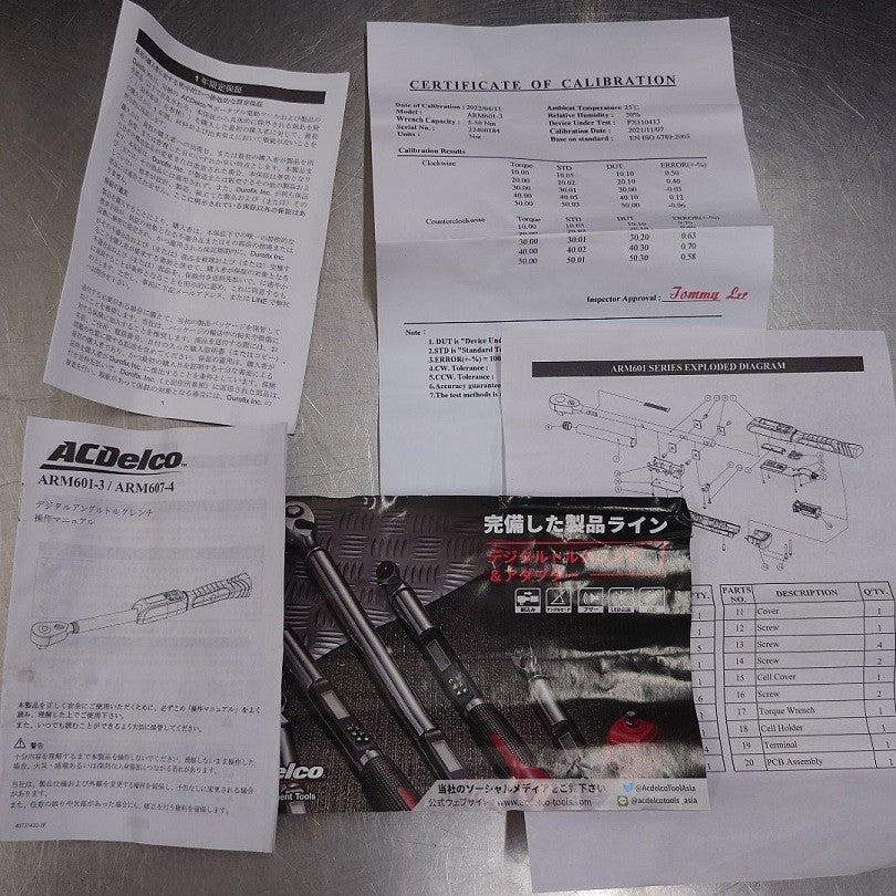 ACDelco エーシーデルコ デジタルトルクレンチ 9.5sq(3/8) ARM601-3 中古美品 囗T巛