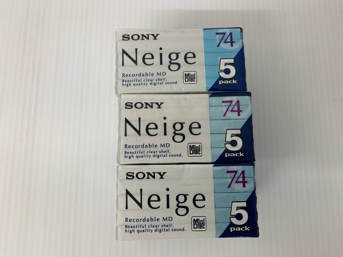 未開封 SONY Neige MD 74分 5枚パック×3 計15枚 5MDW74NED 日本製 ミニディスク