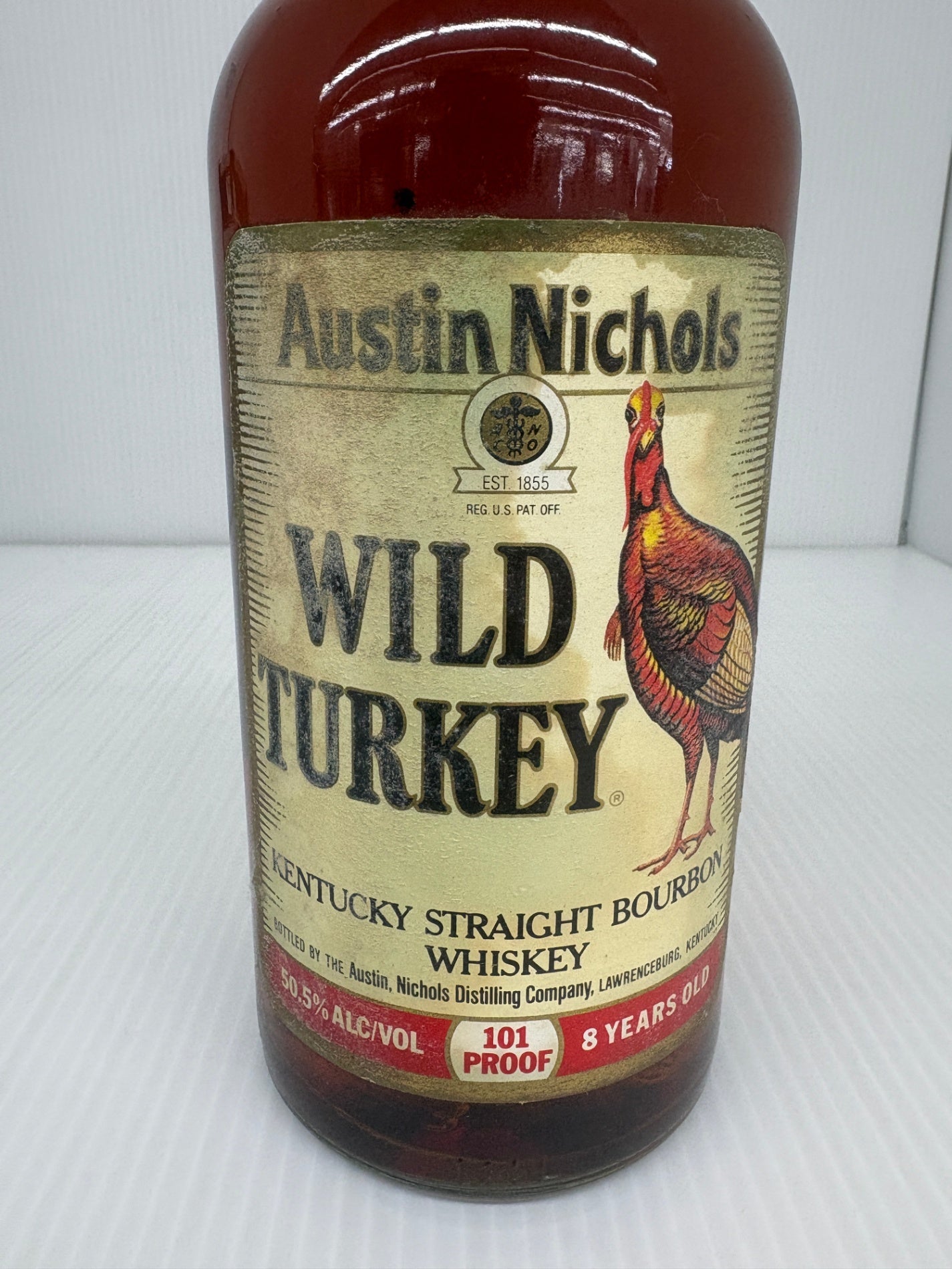 未開栓 WILD TURKEY 8年 1000ml 101PROOF 50.5% Austin Nichols ワイルドターキー バーボン オールドボトル 古酒 1L
