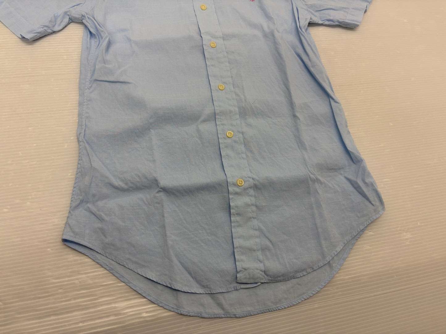 ラルフローレン 半袖シャツ 麻 綿 ボタンダウン サイズS POLO RALPH LAUREN