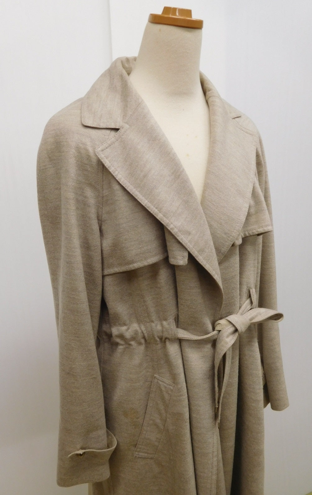 YUKI TORII トレンチコート ベージュ 22790401 ウール 日本製 size:38 中古 シミあり囗T巛