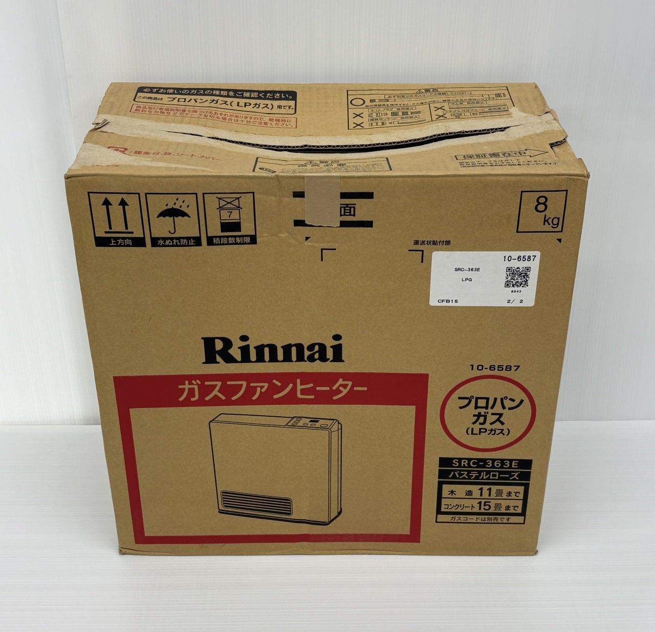 送料無料 リンナイ プロパンガス用 ガスファンヒーター SRC-363E 2015年製囗T巛