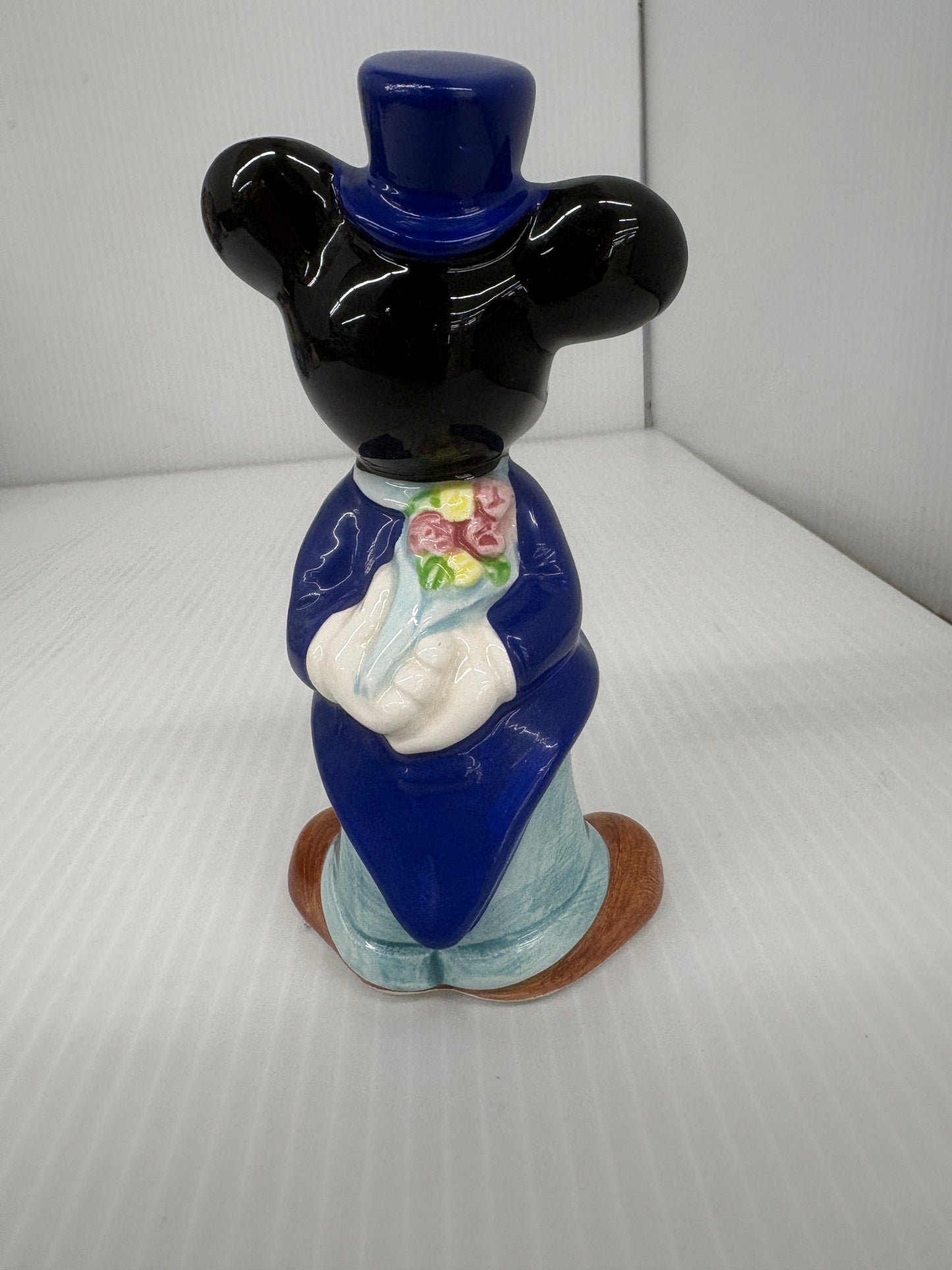 Disney ミッキー＆ミニー 陶器フィギュリン オルゴール動作品 ペアセット 日本製 Walt Disney Company レトロ 置物