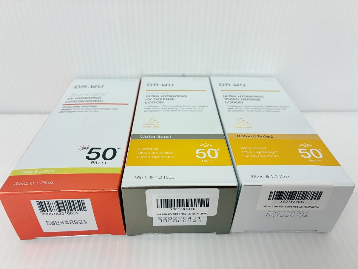 SUNCARE DR.WU サンスクリーン＋モイスト (日焼け止め乳液) 35ml×3