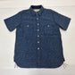 サムライジーンズ SJS16-S01 インディゴランダムジャガードシャツ サイズS 半袖シャツ SAMURAI JEANS