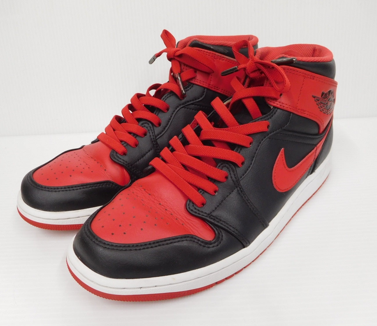 NIKE AIR JORDAN 1 MID BRED TOE DQ8426-060 エアジョーダン1 ミッド ブレッドトゥ 黒赤 スニーカー size:28cm 中古囗T巛