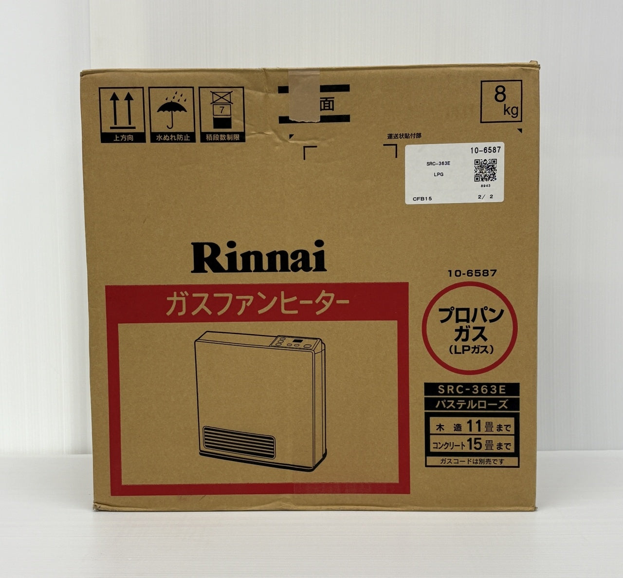 送料無料 リンナイ プロパンガス用 ガスファンヒーター SRC-363E 2015年製囗T巛