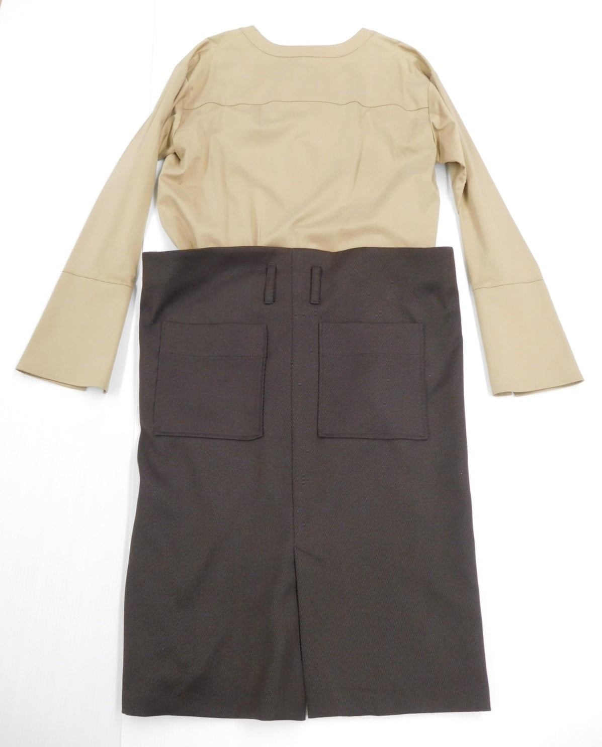 タグ付！SALT+ JAPAN ワンピース 422302 ベージュ 日本製 size:38囗T巛
