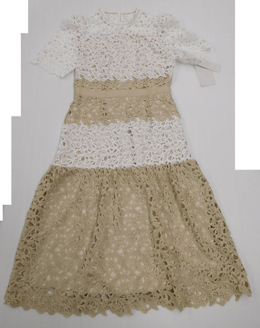 タグ付！CELFORD セルフォード ワンピース CWF0201022 ホワイト ベージュ size:38囗T巛