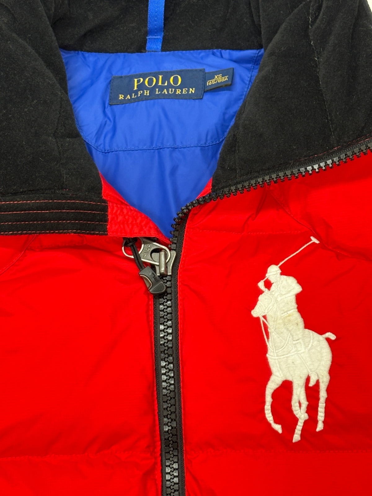 ※送料無料※ POLO RALPH LAUREN ポロラルフローレン メンズ ダウンベスト サイズXS フード欠品 古着 囗G