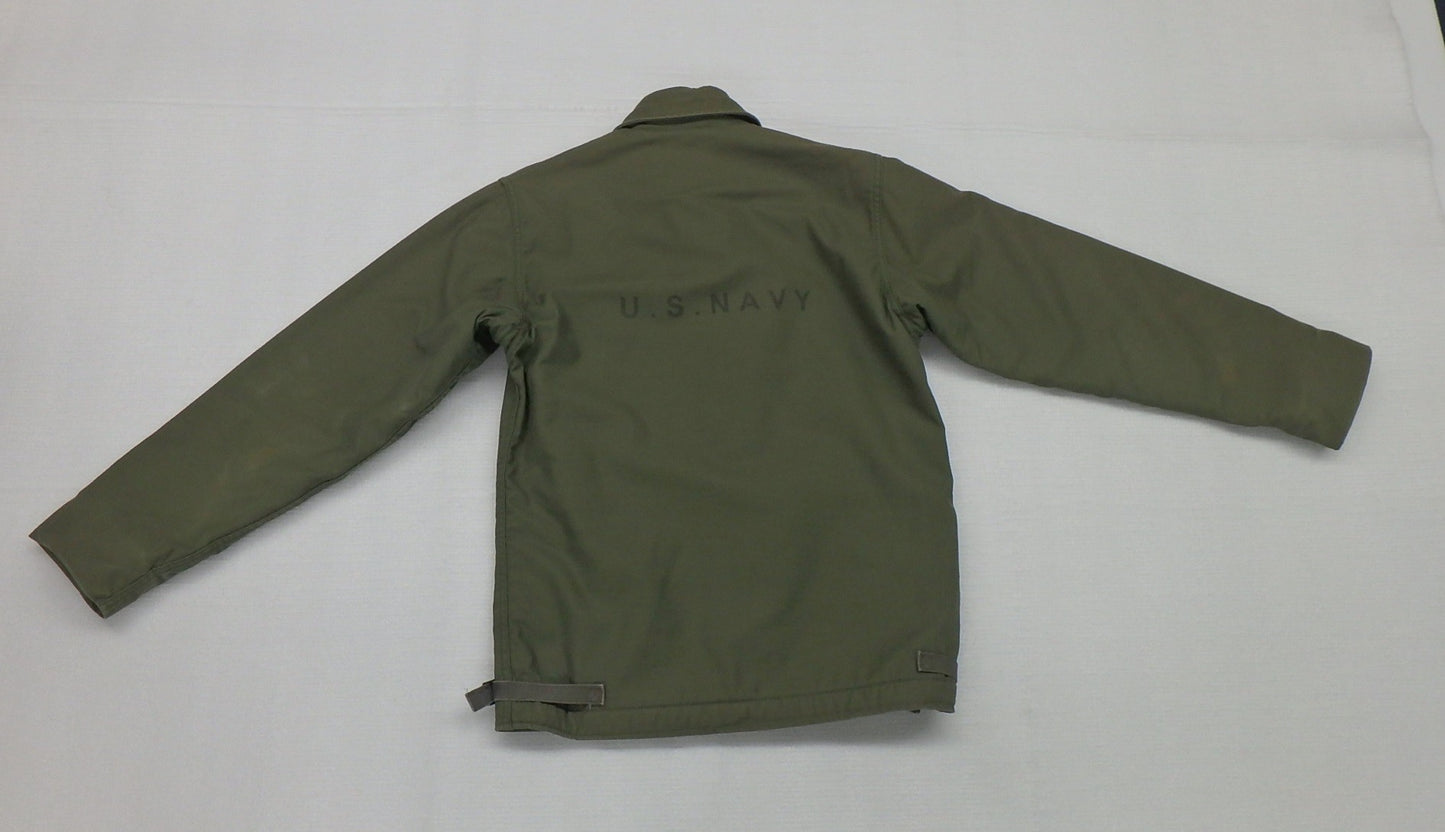 U.S.ARMY A-2ジャケット デッキジャケット 8415-00-753-5611 85年製 size:SMALL 34-36囗T巛