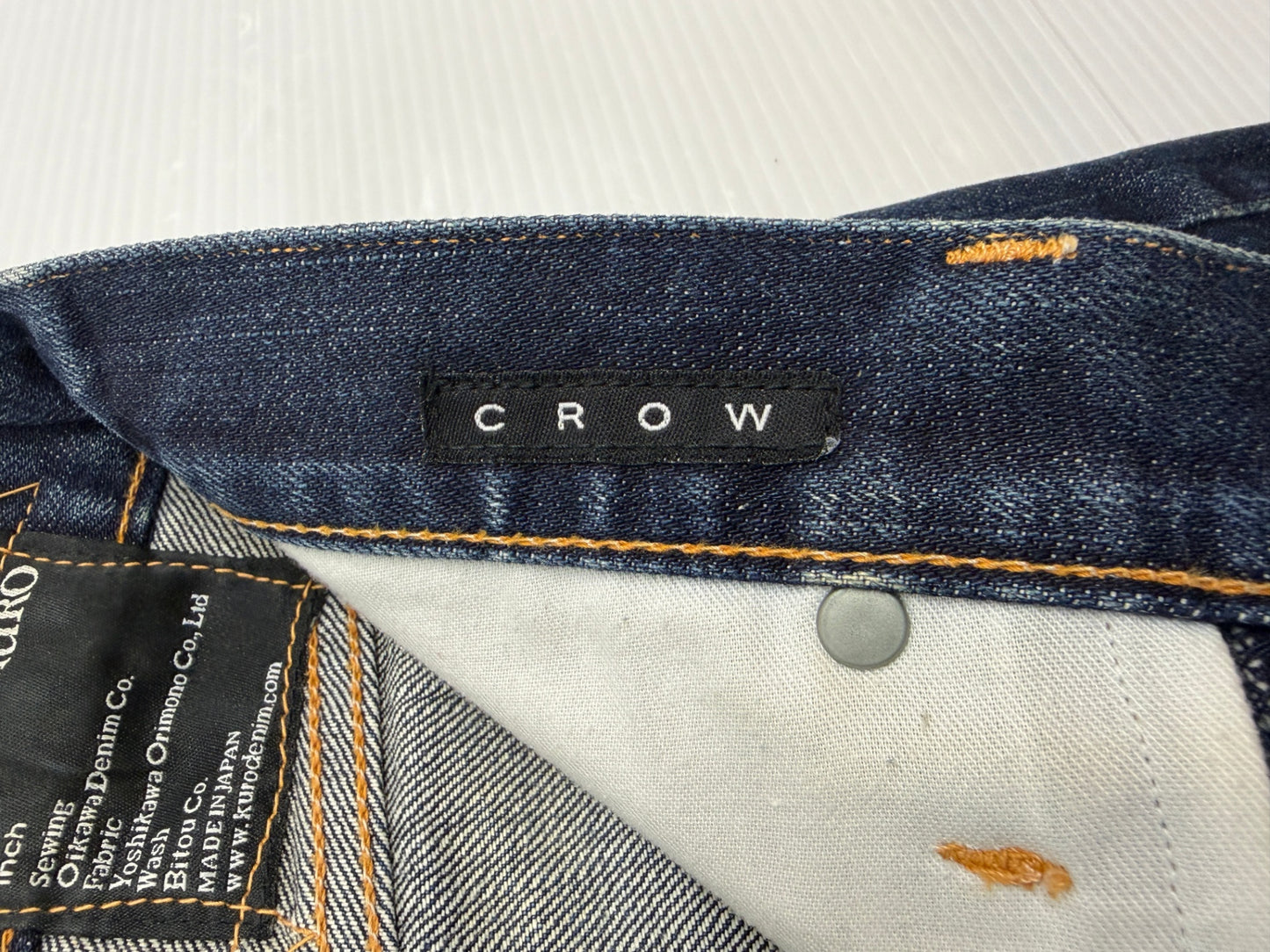 KURO クロ CROW セルビッチ デニムパンツ 30 日本製