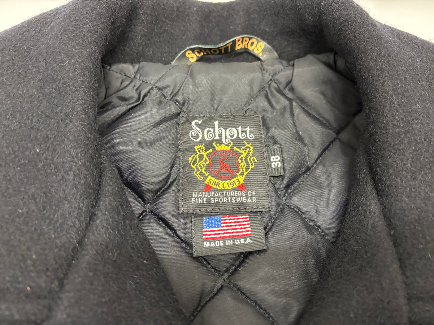 ショット ジップ ピーコート サイズ38 Schot 769 7068 肉厚 ワンスター