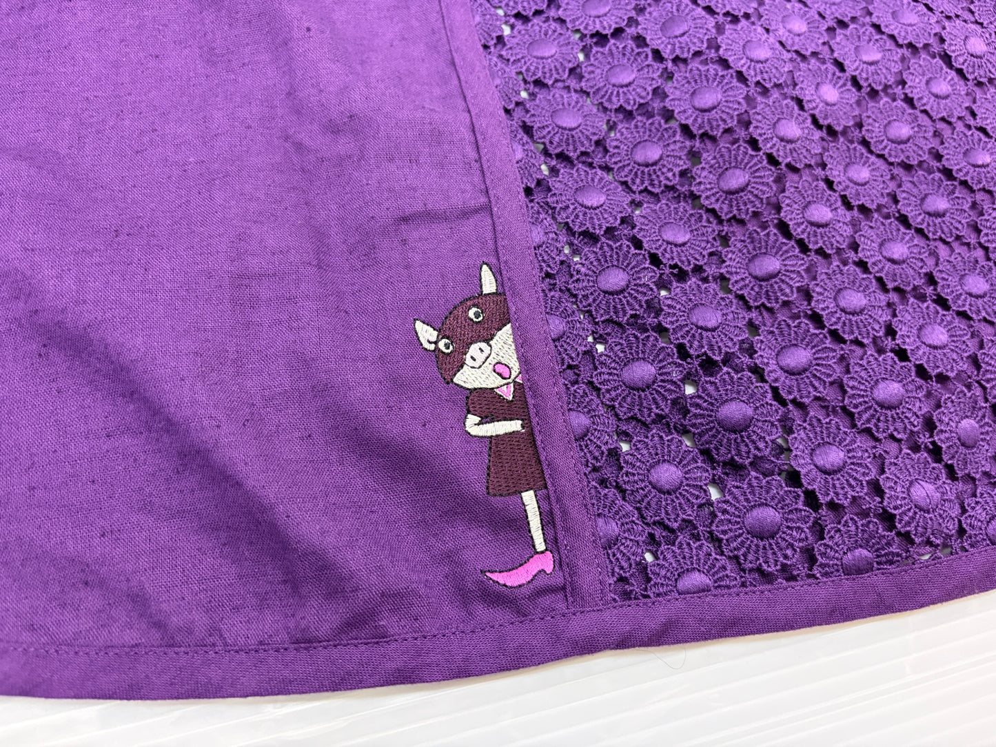 アルベロベロ 長袖 シャツ ぶたさん 刺繍 ALBEROBELLO