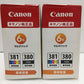 ※送料無料※ Canon インクカートリッジ BIC-381+380 6色マルチパック 純製品 2個セット 未開封 囗G