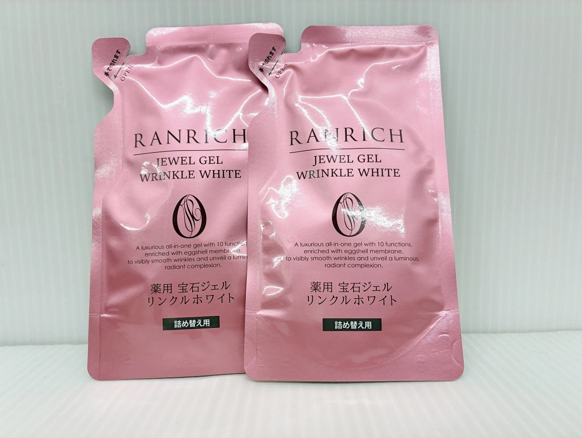 未開封 RANRICH 薬用 宝石ジェル リンクルホワイト 詰め替え用 50g×2 日本製