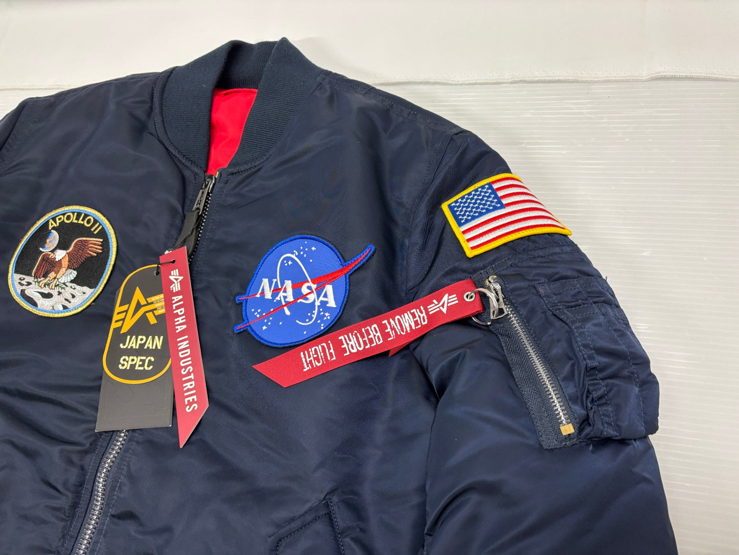 アルファ MA-1 フライトジャケット サイズL TA-0113 NASA APOLLO JAPAN FIT