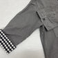 バーバリーブラックレーベル 七分袖 ボタンシャツ ギンガムチェック コットン サイズ2 BURBERRY BLACK LABE