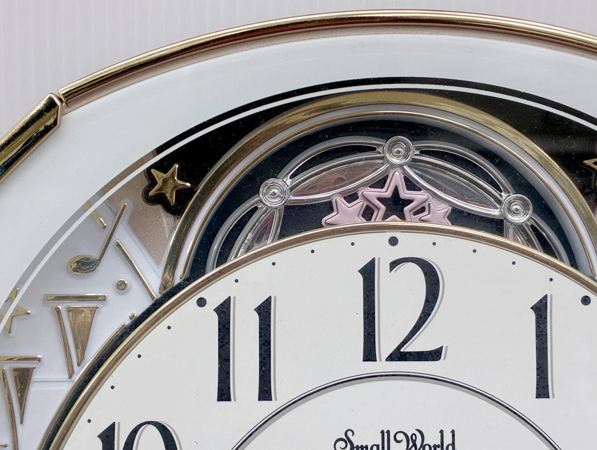 リズム スモールワールド 4MN513RH 電波時計 からくり 掛け時計