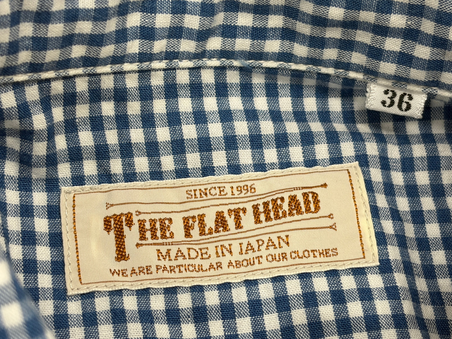 フラットヘッド CO-32W ギンガムチェックワークシャツ サイズ36 THE FLAT HEAD