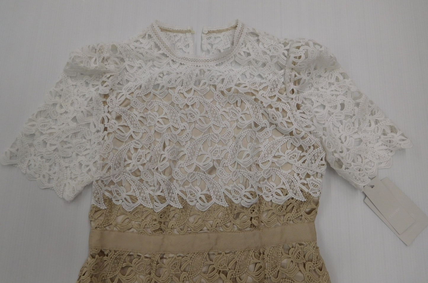 タグ付！CELFORD セルフォード ワンピース CWF0201022 ホワイト ベージュ size:38囗T巛