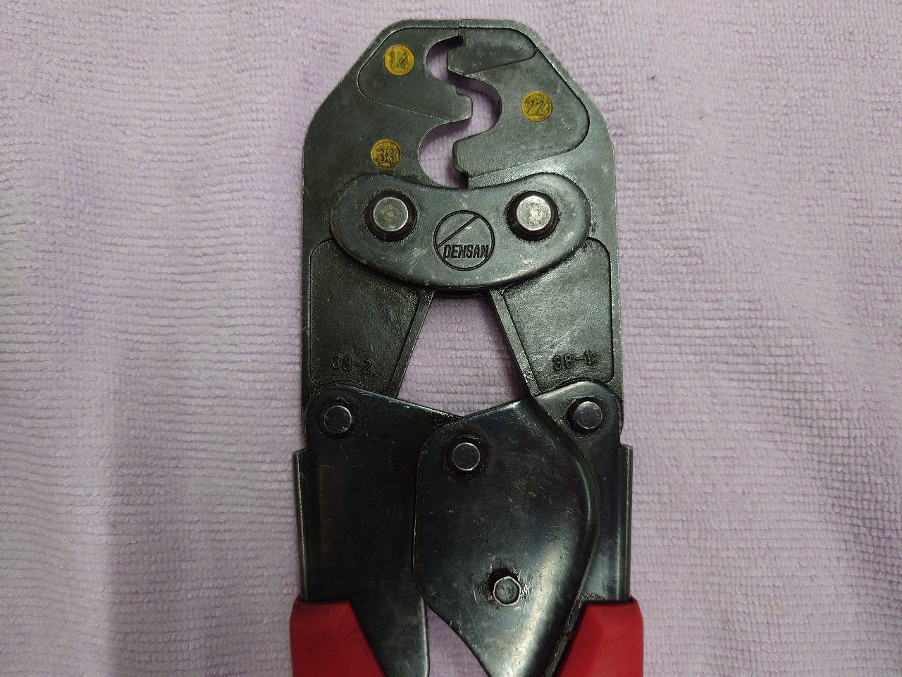 デンサン　ジェフコム　圧着工具　DC-38A　14、22、38m²用　囗T巛