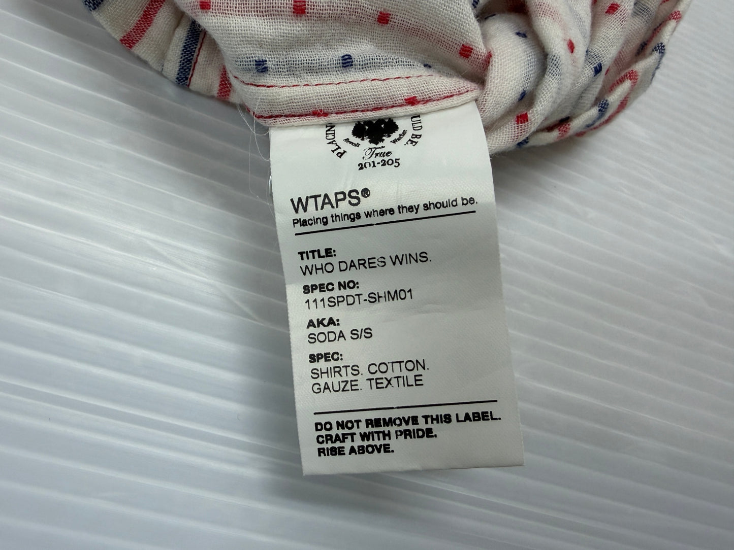 WTAPS ダブルタップス 半袖シャツ 111SPDT-SHM01 サイズS 日本製