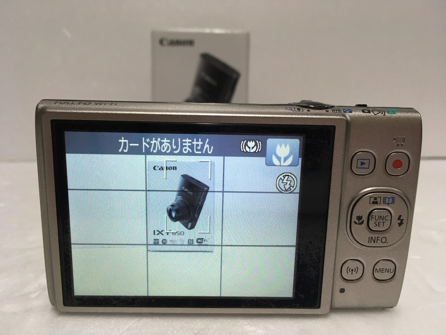 ※送料無料※ Canon コンパクトデジタルカメラ IXY650 2020万画素 シルバー 中古 囗G