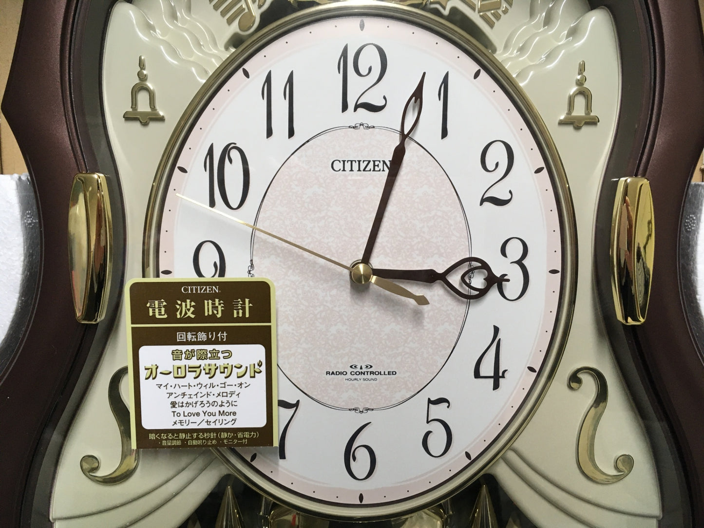 ※送料無料※ CITIZEN パルミューズコンチェルDX 4MN495-006 電波 掛時計 長期保管 未使用品 囗G