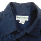 SASAFRAS ササフラス 長袖コットンシャツ ネイビー 日本製 size:M囗T巛