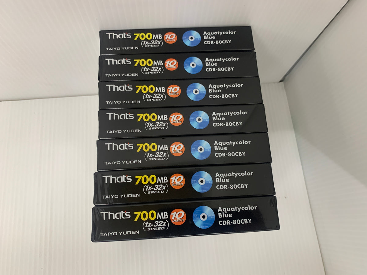 未開封 That’s 太陽誘電 CD-R 700MB 32倍速 10枚×7 計70枚 日本製
