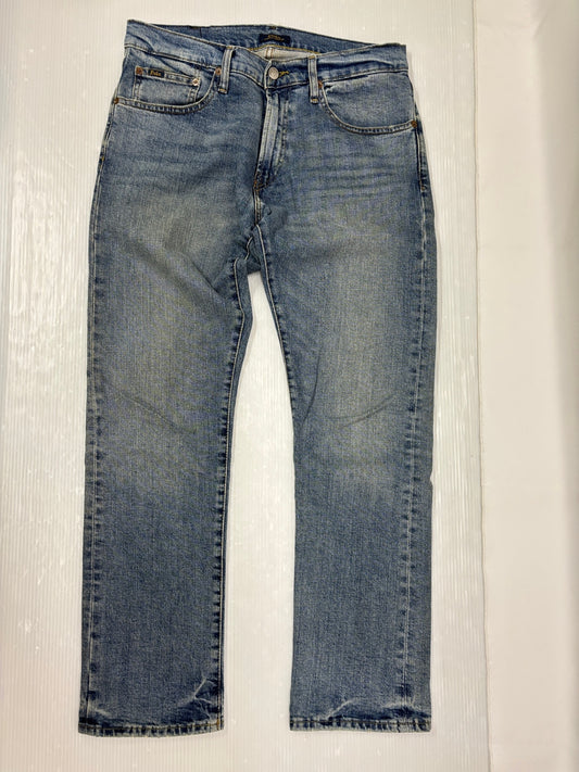ポロ ラルフローレン デニムパンツ スリム ストレート USED加工 32×30 POLO RALPHLAUREN VARICK SLIM STRAIGHT