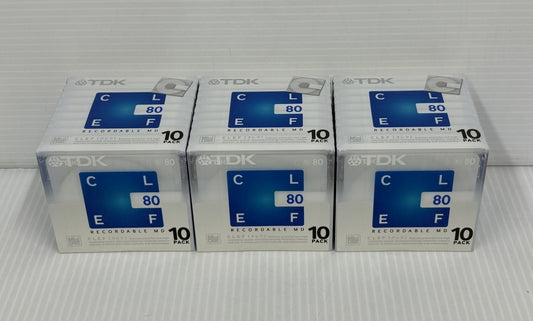 送料無料 TDK MD80分 10枚組 3パック MD-CL80X10N囗T巛