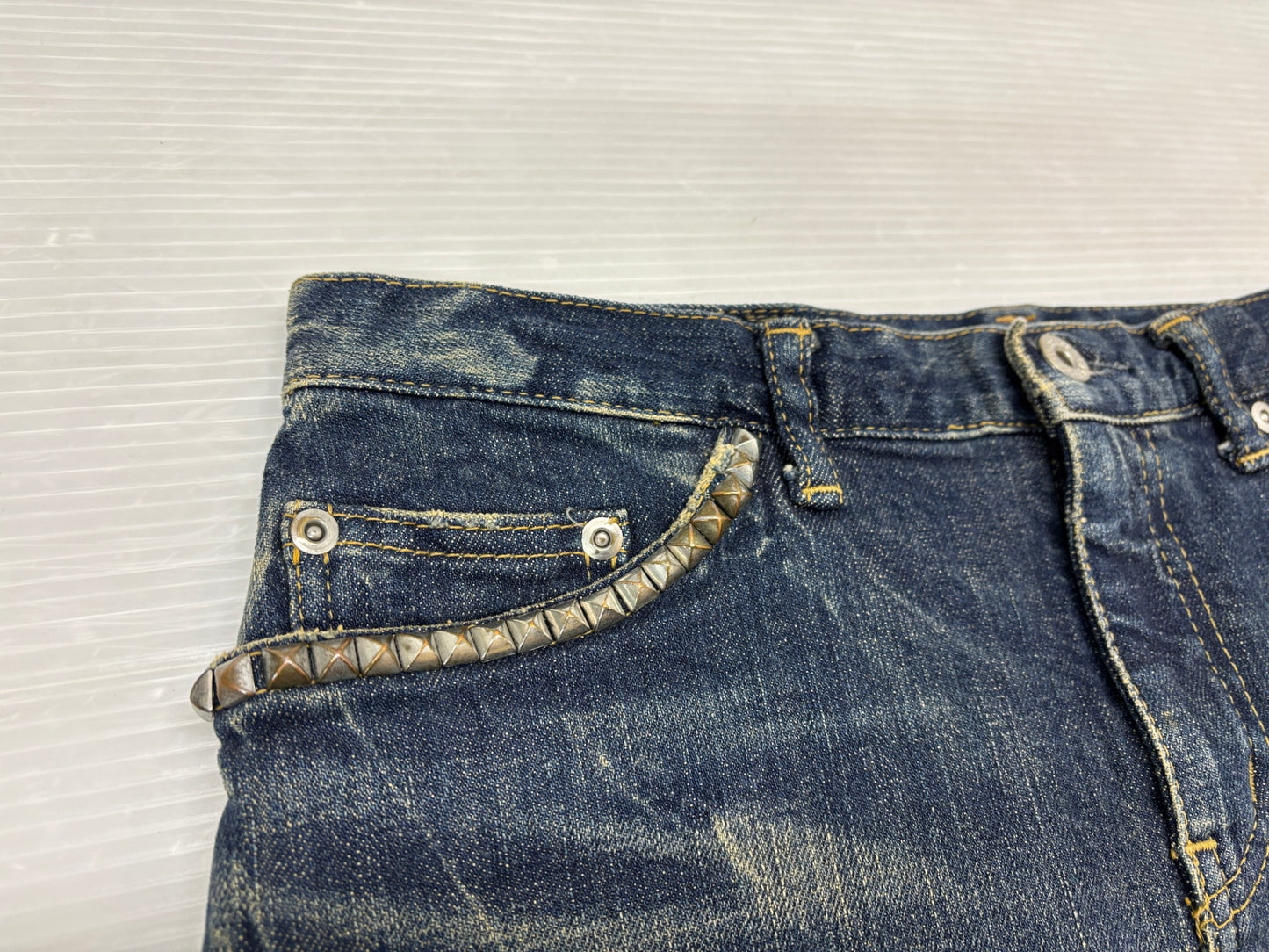 ヒステリックグラマー デニム スカート スタッズ付 ダメージ加工 HYSTERIC GLAMOUR 3AK-4582 サイズS