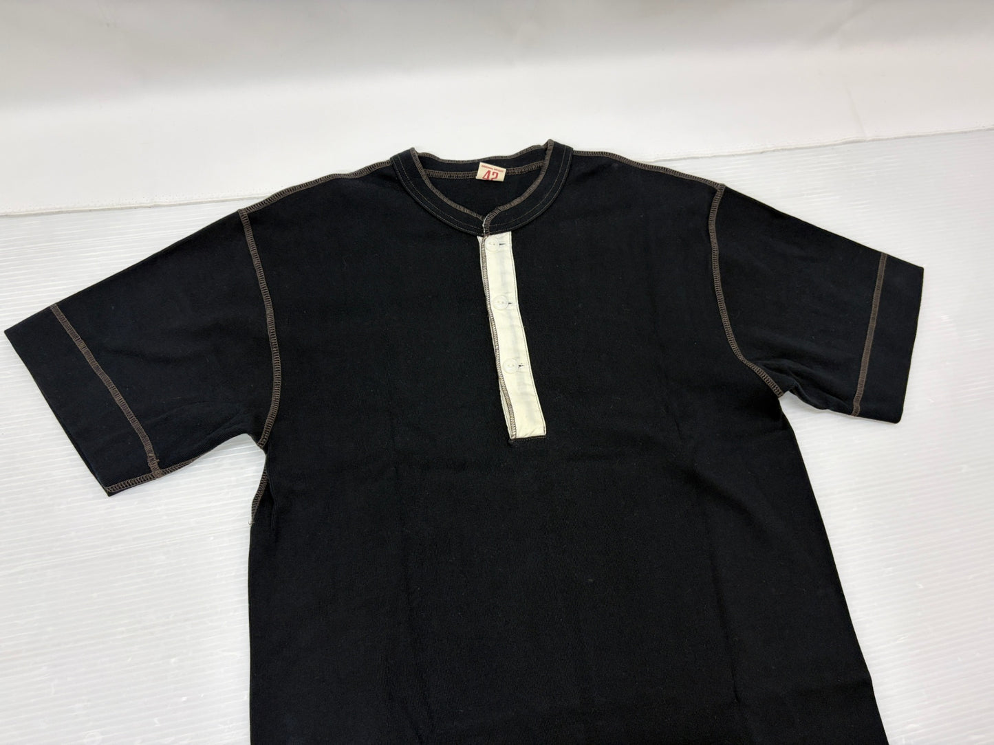 リアルマッコイズ Tシャツ サイズL 半袖 ヘンリーネック ジョーマッコイ The Real McCoy's BALLPARK JOE MCCOY