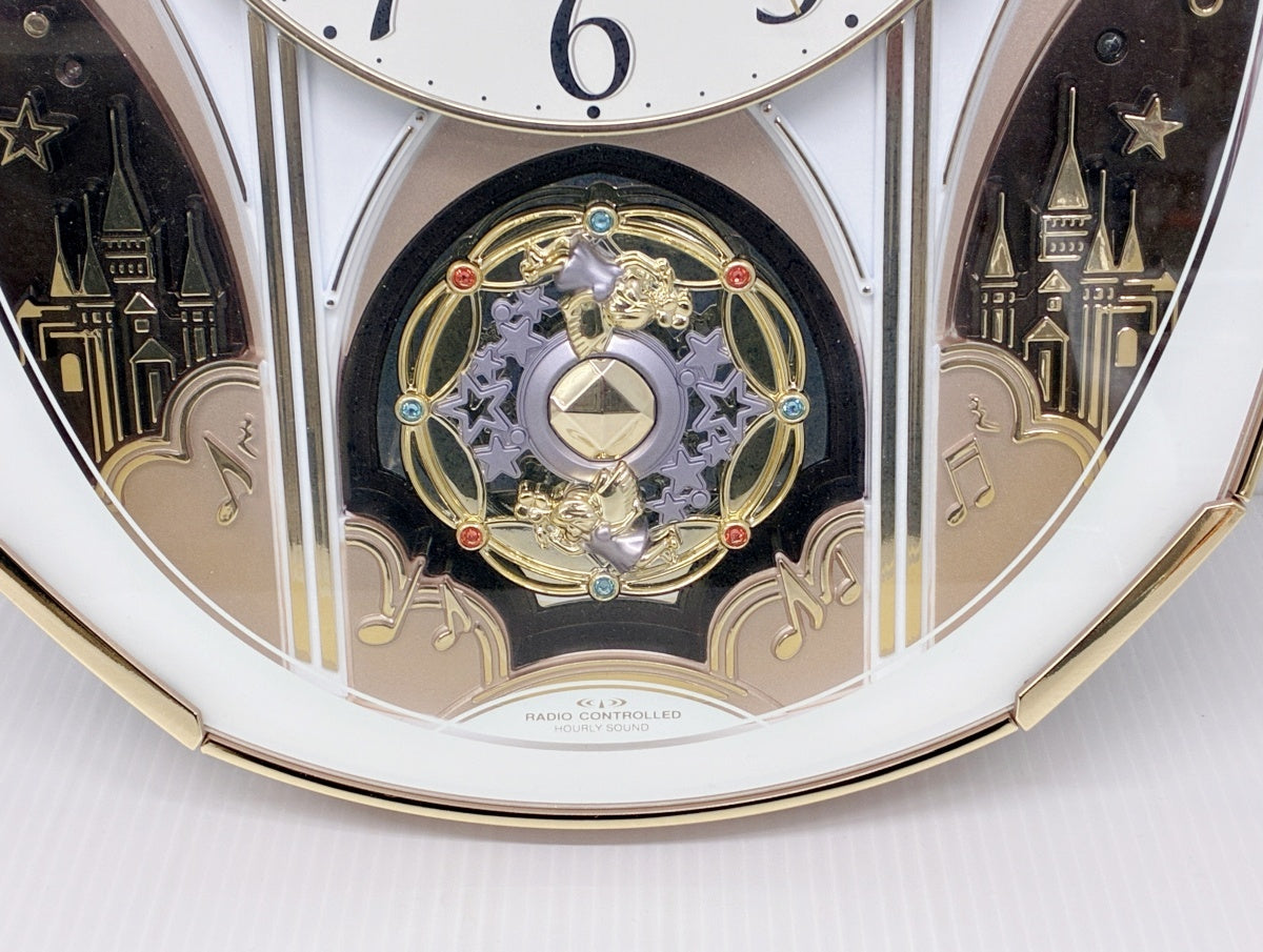 リズム スモールワールド 4MN513RH 電波時計 からくり 掛け時計